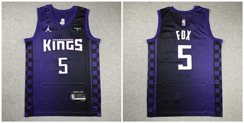 Kings 5 De%27Aaron Fox Purple Nike 2023-2024 City Edition Swingman Jersey->los angeles lakers->NBA Jersey